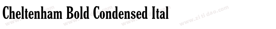 Cheltenham Bold Condensed Italic BT字体转换